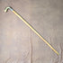 Vintage horn crop handle sterling silver decorated walking stick 85cm